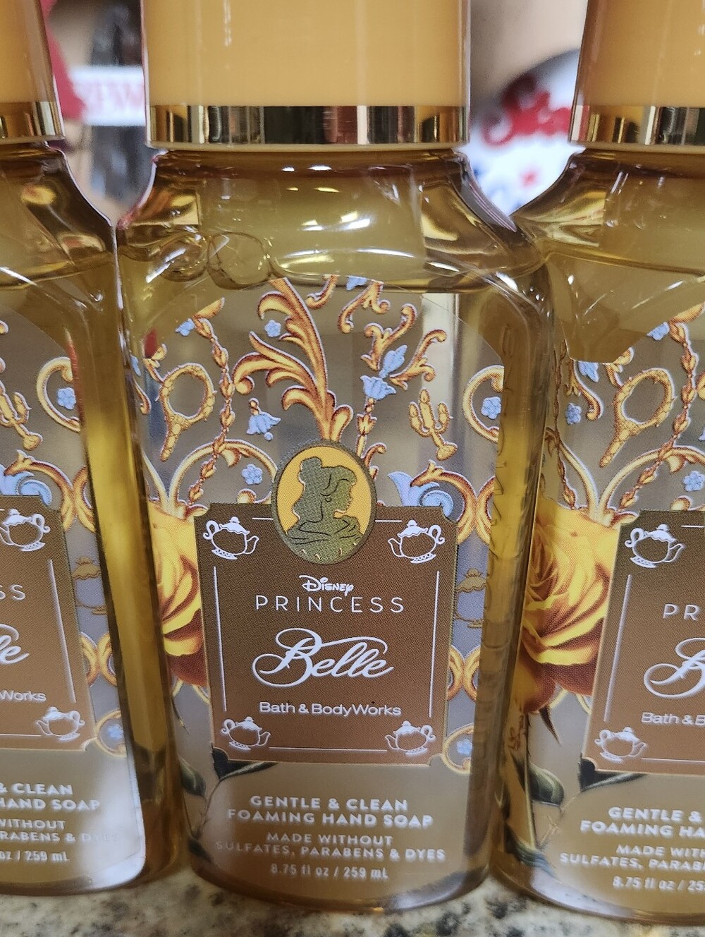 Bath and Body Works x Disney "Belle" Foaming Hand Soap Bundle of 3 - Picture 2 of 2